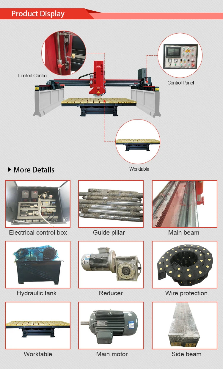 Xgm-400/600/700/800 Infrared Automatic Bridge Stone Cutting Machine for Granite and Marble